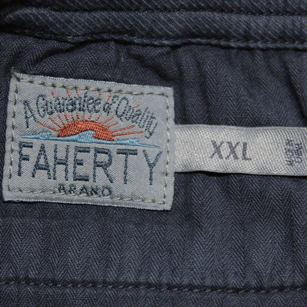 Faherty NWT Chinos / Casual Shorts Size XXL US In Solid Blue Cotton Blend